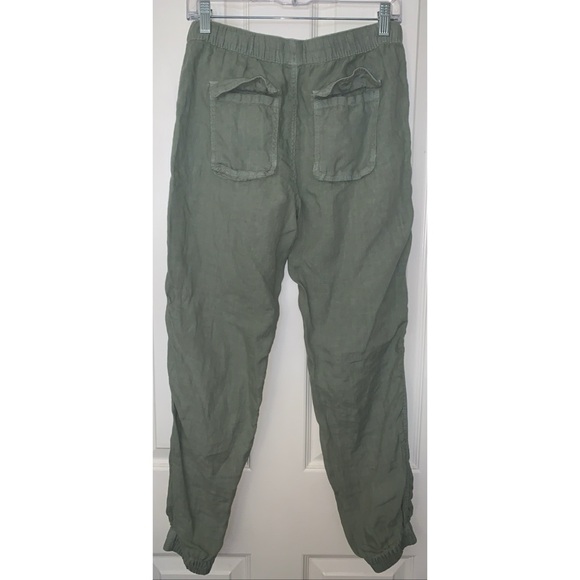 C & C California Green Linen Joggers Women’s Size Small - Picture 2 of 4